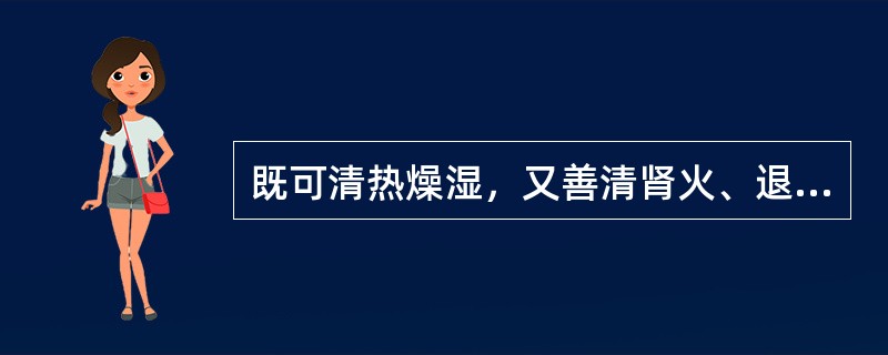 既可清热燥湿，又善清肾火、退虚热的药物是