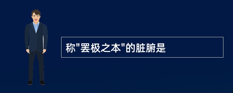 称"罢极之本"的脏腑是