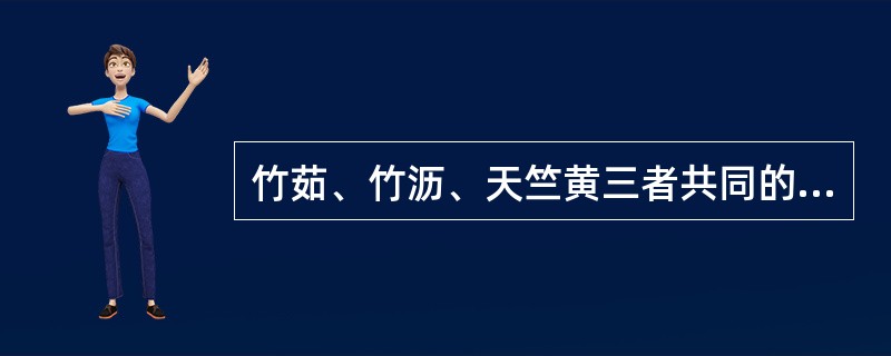 竹茹、竹沥、天竺黄三者共同的功效是