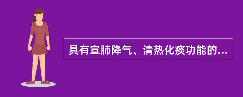 具有宣肺降气、清热化痰功能的方剂是