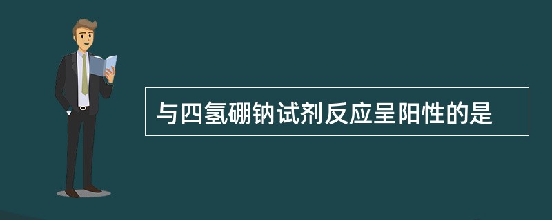 与四氢硼钠试剂反应呈阳性的是