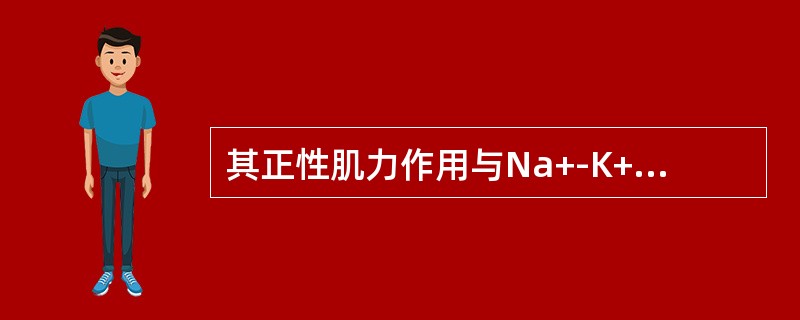 其正性肌力作用与Na+-K+-ATP酶的抑制作用有关