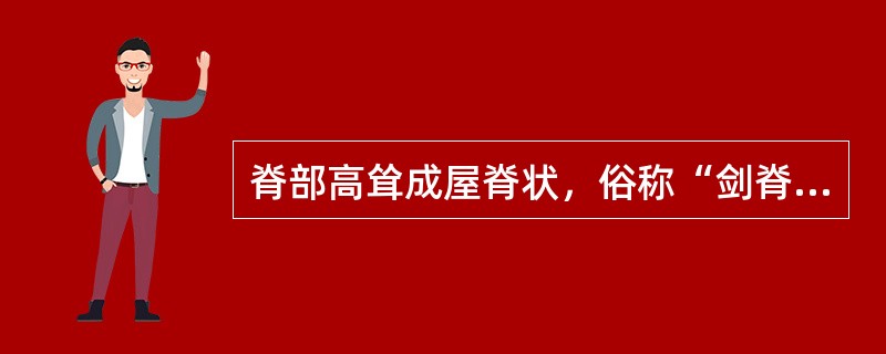 脊部高耸成屋脊状，俗称“剑脊”的药材是