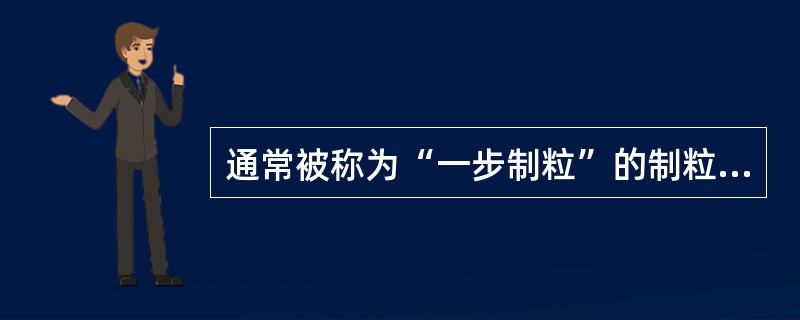 通常被称为“一步制粒”的制粒方法是