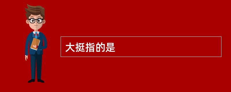大挺指的是