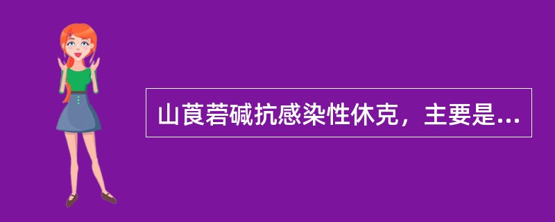 山莨菪碱抗感染性休克，主要是它能