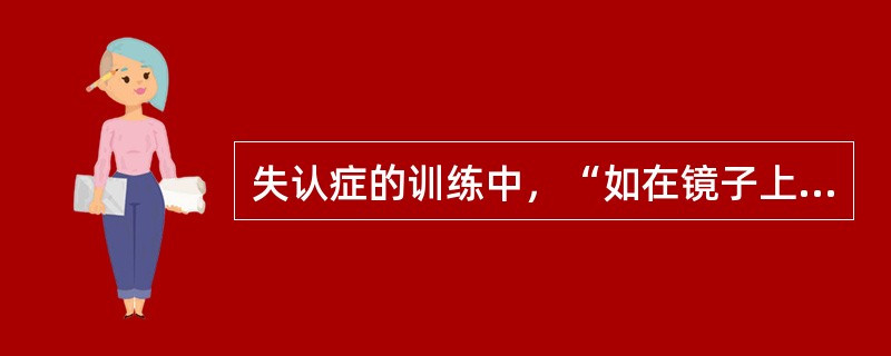 失认症的训练中，“如在镜子上贴上‘您的胡子是否两侧都刮干净了？’的纸条”属于（　）。