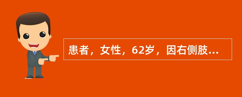 患者，女性，62岁，因右侧肢体偏瘫入康复科治疗，经检查患者常常忽略右侧肢体及右侧环境中的物体。该患者为（　）。