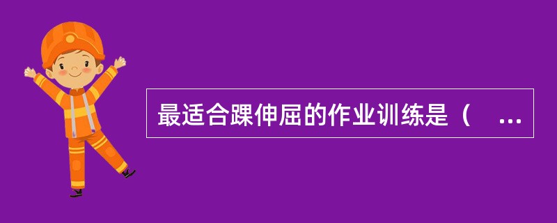 最适合踝伸屈的作业训练是（　　）。