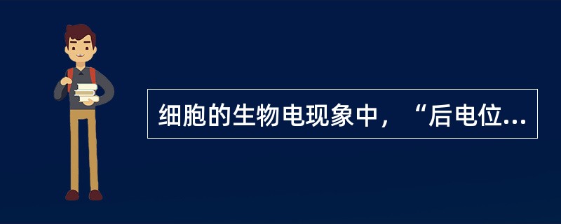 细胞的生物电现象中，“后电位中，再出现一段延续更长的缓慢波动”是指（　）。