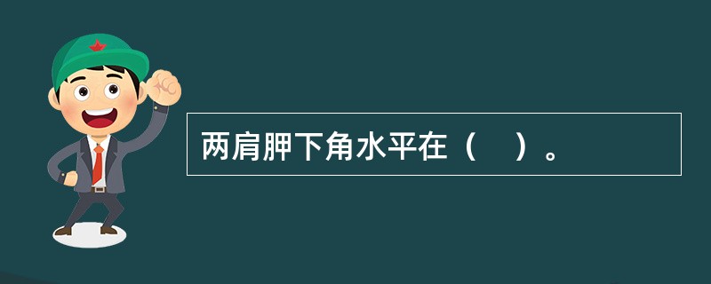 两肩胛下角水平在（　）。