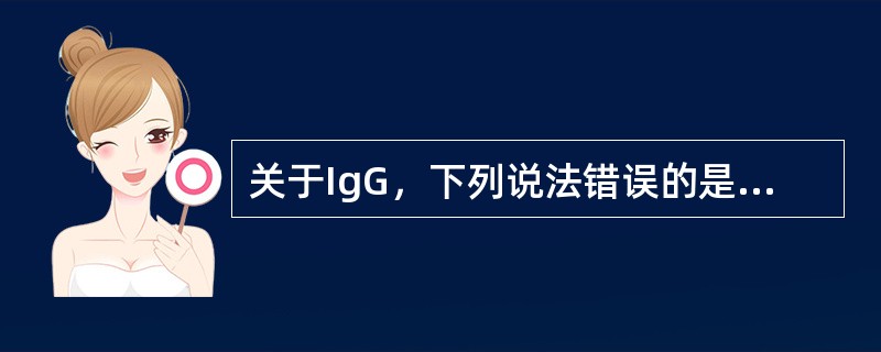 关于IgG，下列说法错误的是（　　）。