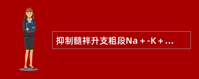 抑制髓袢升支粗段Na＋-K＋-2Cl－的重吸收（　）。