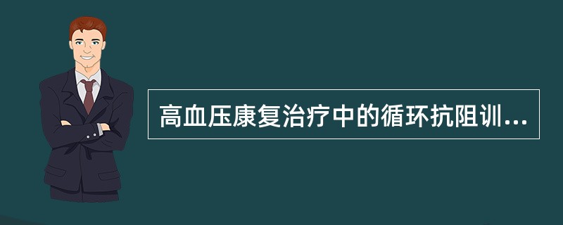 高血压康复治疗中的循环抗阻训练，采用的运动强度为相当于最大一次收缩力的（　）。