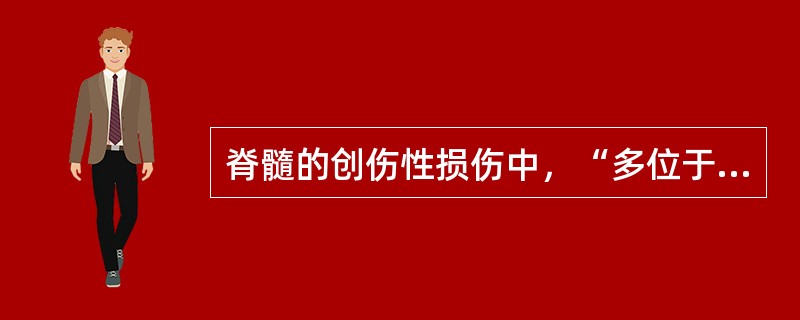 脊髓的创伤性损伤中，“多位于T12～L1，造成椎体前移，通常不稳定，导致脊髓、圆锥或马尾神经功能的完全性障碍”属于（　）。