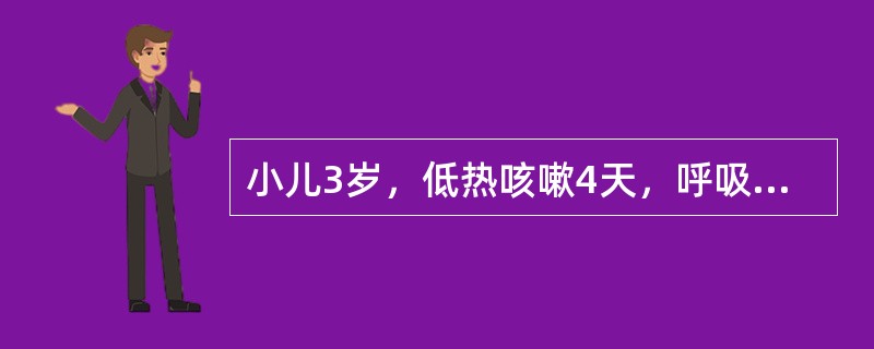 小儿3岁，低热咳嗽4天，呼吸平稳，双肺散在干湿啰音，可能诊断为（　）。