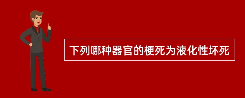 下列哪种器官的梗死为液化性坏死