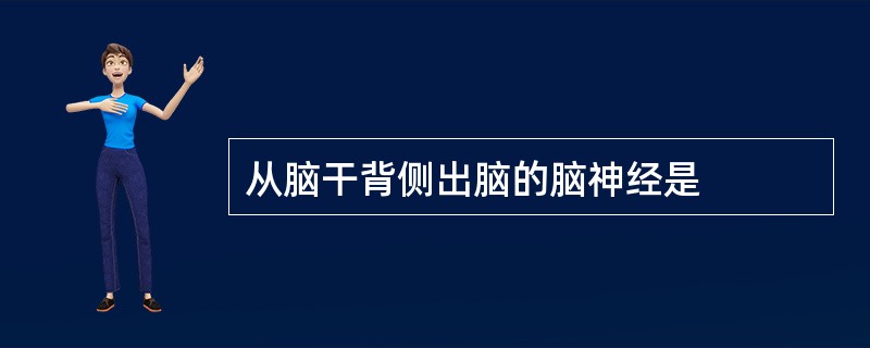 从脑干背侧出脑的脑神经是