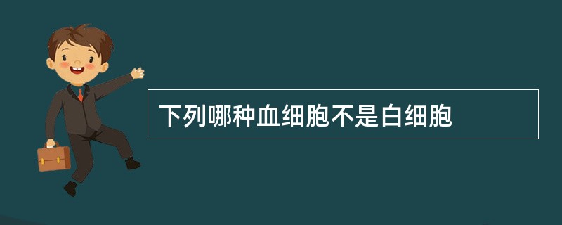 下列哪种血细胞不是白细胞