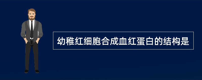 幼稚红细胞合成血红蛋白的结构是