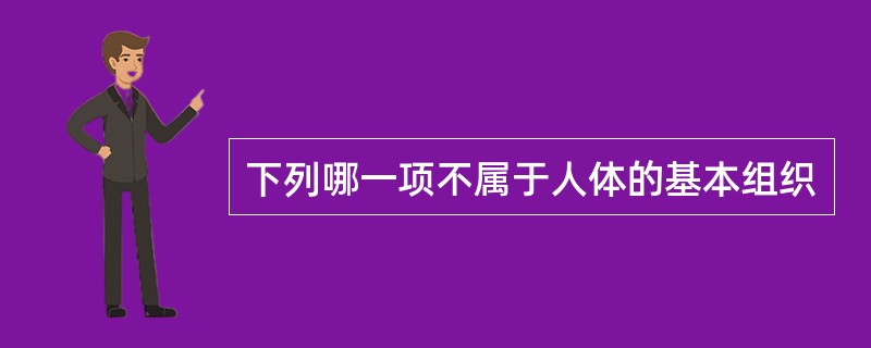 下列哪一项不属于人体的基本组织