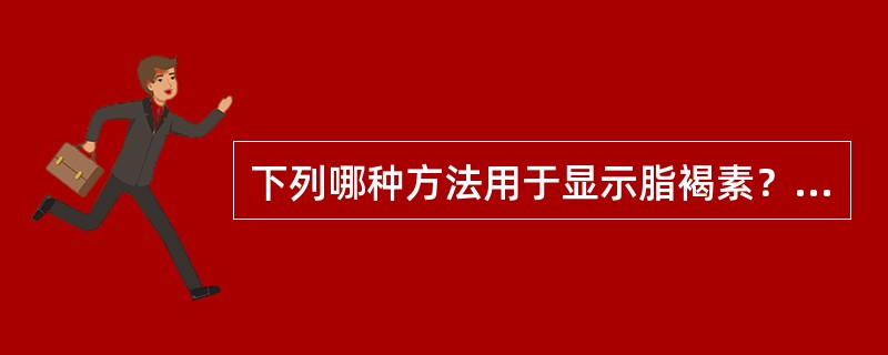 下列哪种方法用于显示脂褐素？（　　）