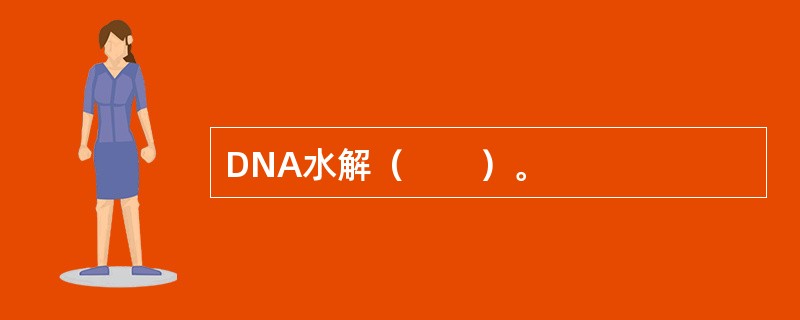 DNA水解（　　）。