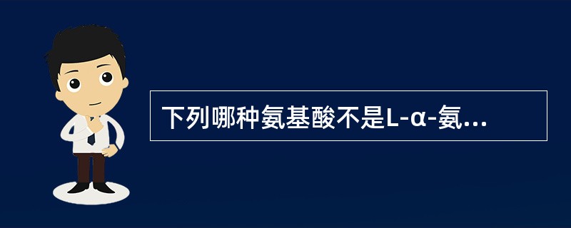 下列哪种氨基酸不是L-α-氨基酸？（　　）