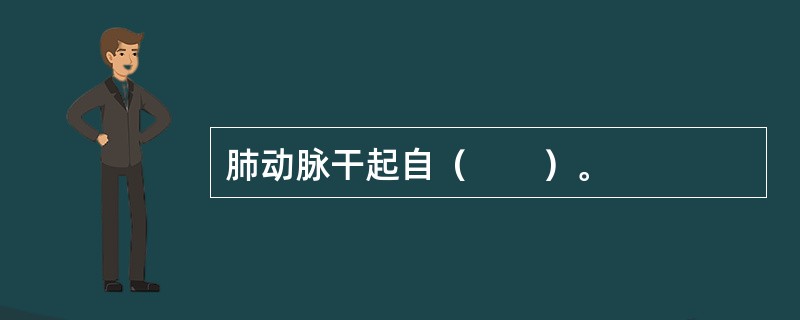 肺动脉干起自（　　）。