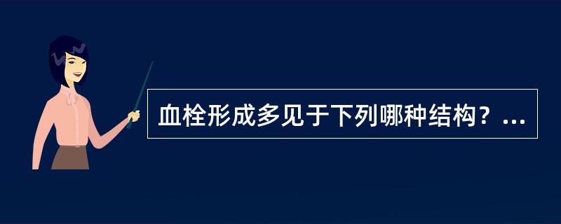 血栓形成多见于下列哪种结构？（　　）