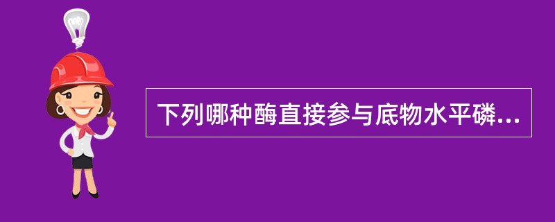 下列哪种酶直接参与底物水平磷酸化？（　　）