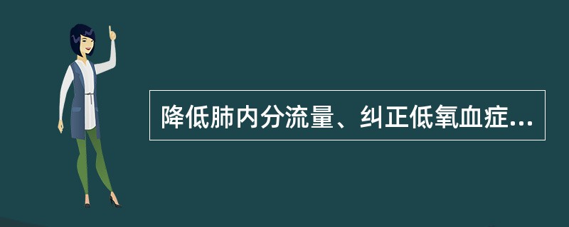 降低肺内分流量、纠正低氧血症的呼吸机应用模式是（　　）。