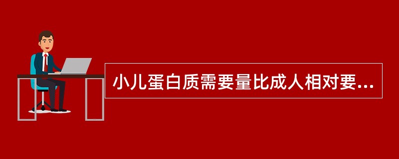 小儿蛋白质需要量比成人相对要多是因为