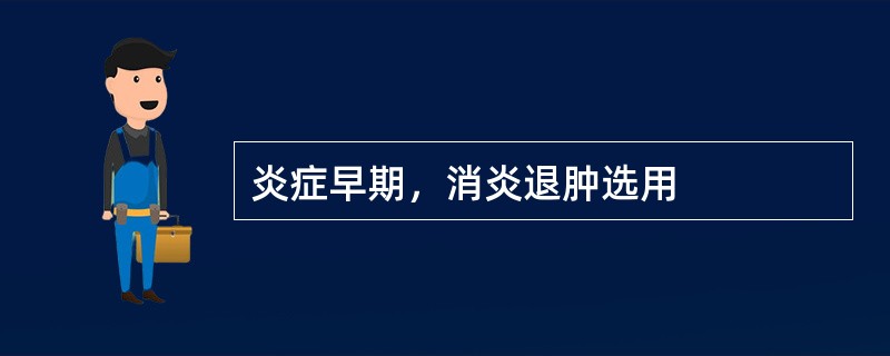 炎症早期,消炎退肿选用 炎症早期,消炎退肿选用