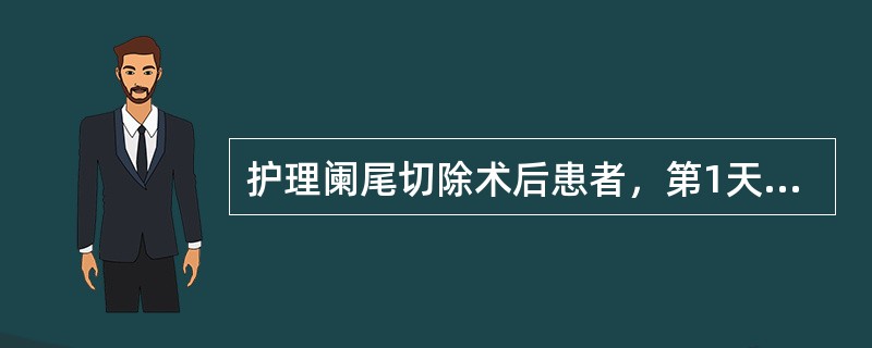 护理阑尾切除术后患者，第1天应注意观察的并发症是