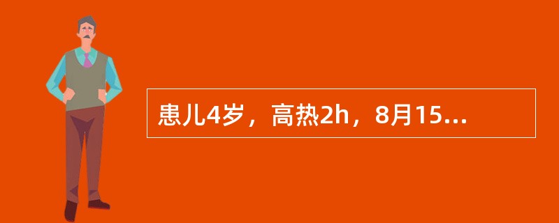 患儿4岁，高热2h，8月15日入院，体温40℃，面色苍白，四肢冷，脉细速，神志不清，反复惊厥。血白细胞28.6×109/L，中性粒细胞0.94。此患儿最可能的诊断是（　　）。