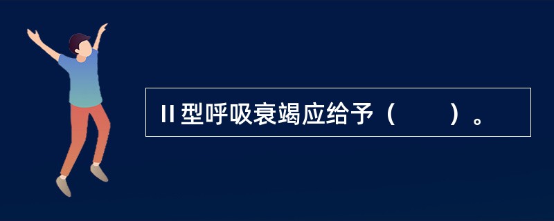 Ⅱ型呼吸衰竭应给予（　　）。