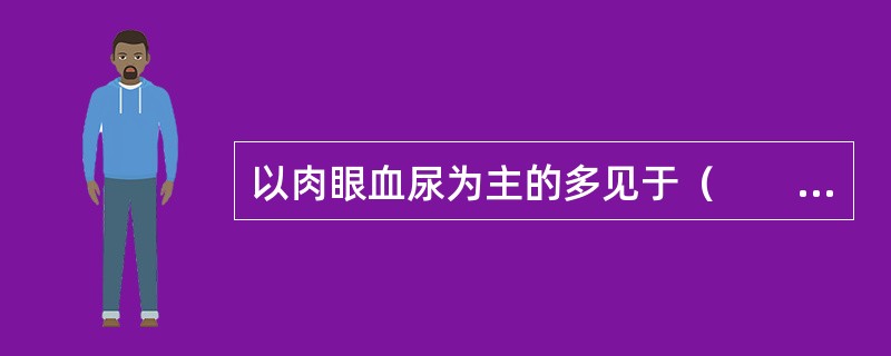 以肉眼血尿为主的多见于（　　）。