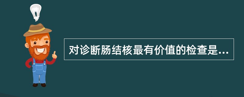 对诊断肠结核最有价值的检查是（　　）。