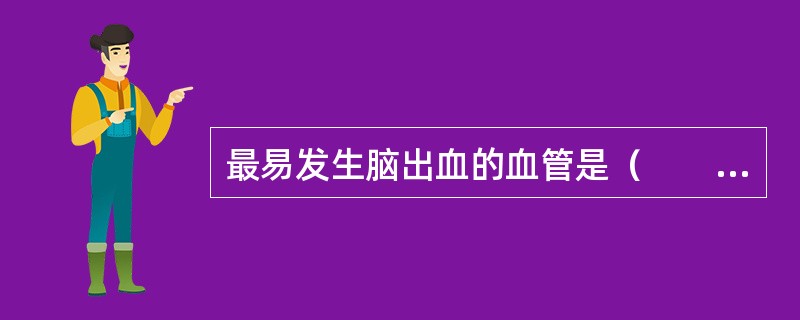 最易发生脑出血的血管是（　　）。