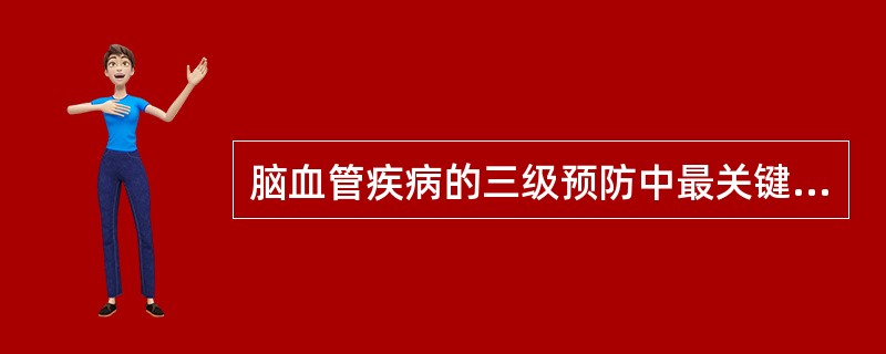 脑血管疾病的三级预防中最关键的一环是指（　　）。