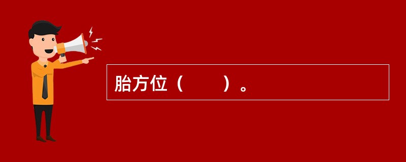 胎方位（　　）。