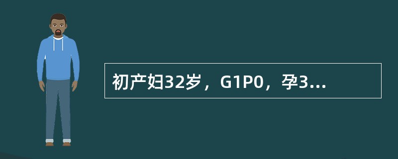 初产妇32岁，G1P0，孕38周，主诉胎动减少1天，拟“胎儿宫内窘迫”入院。该产妇产时的护理错误的是（　　）。