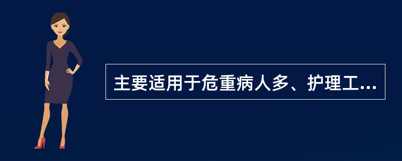 主要适用于危重病人多、护理工作量大、专科性强的排班方式是（　　）。