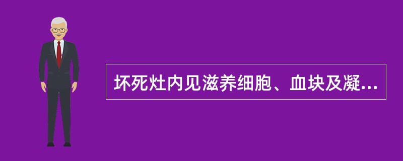 坏死灶内见滋养细胞、血块及凝固性坏死组织，未见绒毛结构是（　　）。