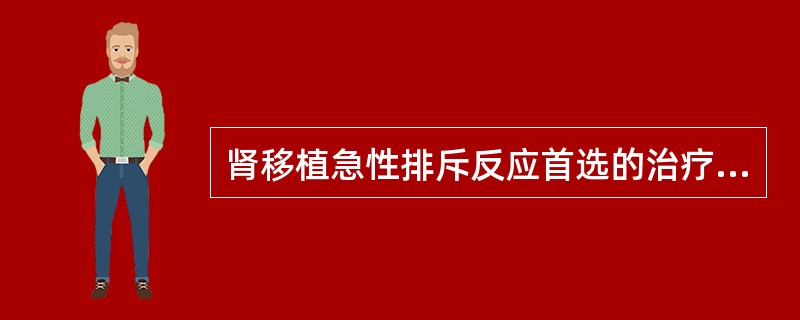 肾移植急性排斥反应首选的治疗方法是（　　）。