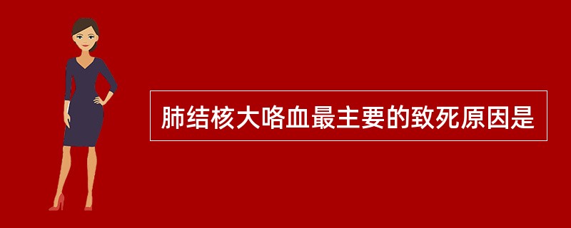 肺结核大咯血最主要的致死原因是