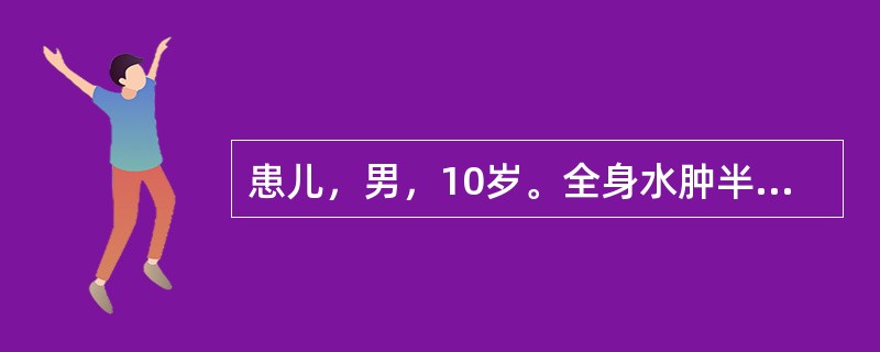 患儿，男，10岁。全身水肿半月，血压115/75mmHg，血红蛋白110g/L，血清白蛋白20g/L，尿检结果显示：尿蛋白（+++），透明管型3～4个/HP，24小时尿蛋白4g。患儿应进行何种辅助检查