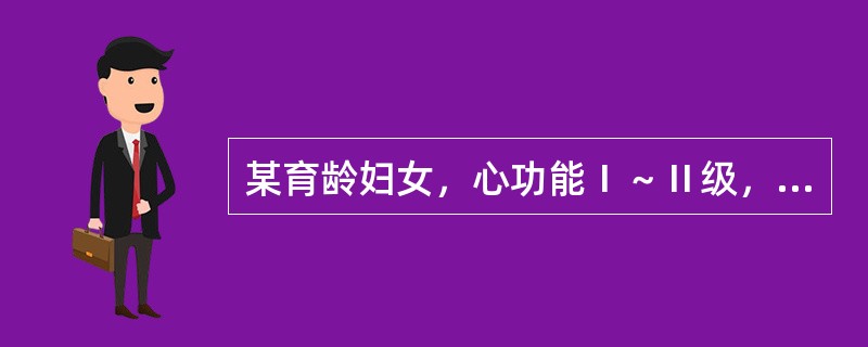 某育龄妇女，心功能Ⅰ～Ⅱ级，无心力衰竭且无其他并发症。对她的妊娠建议是（　）。