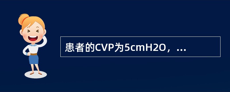 患者的CVP为5cmH2O，血压70／50mmHg，尿量10ml／h，请问该患者要采取什么措施（　）。